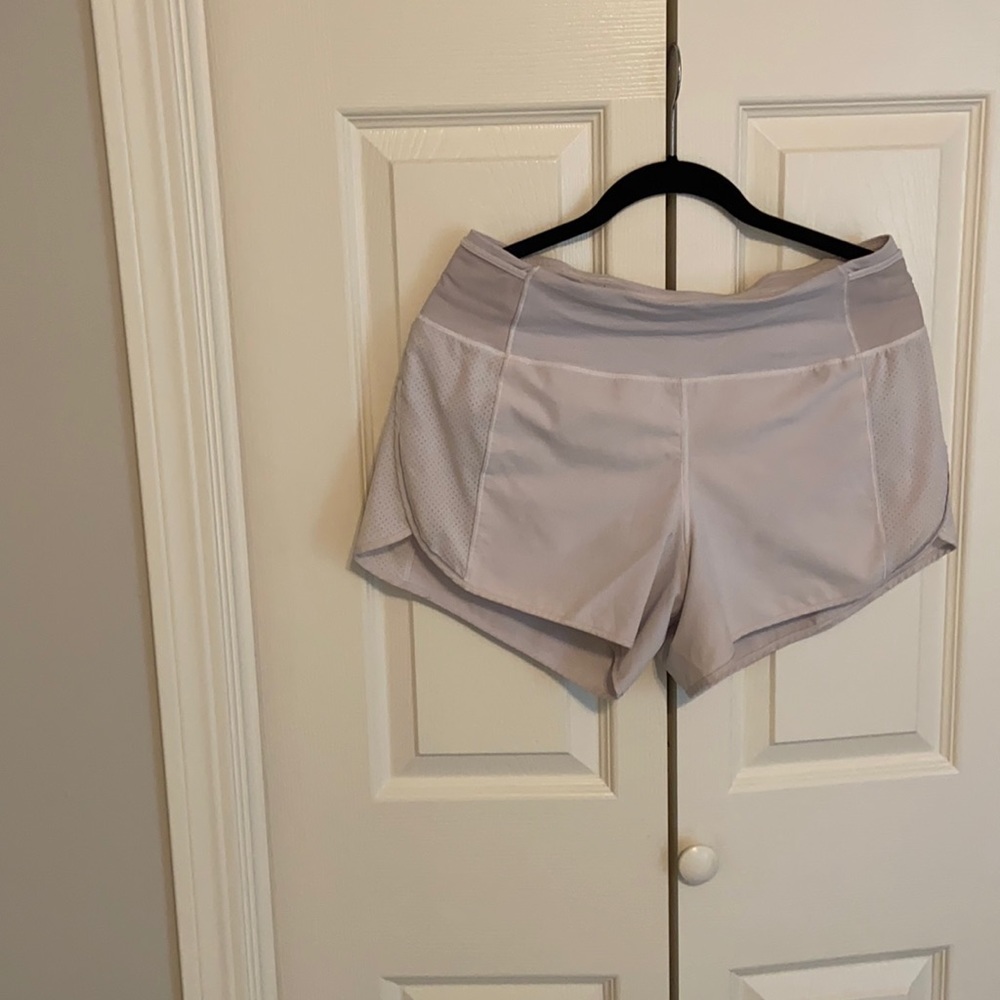 Lululemon white running shorts!